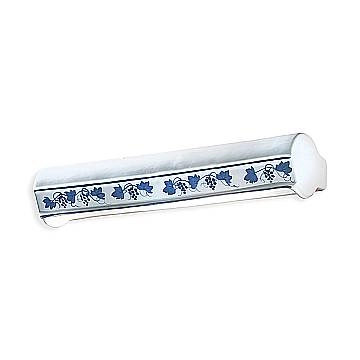 Applique Classica Trieste Bianco Decorato Filo Blu 2 Luci E14