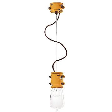 Lampadario Vintage Urban Ferro E Ceramica Giallo 1 Luce E27 12Cm