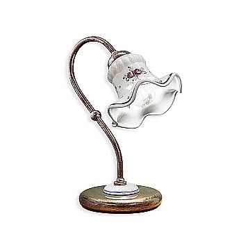 Lumetto Classico Chieti Metallo E Ceramica Nero Sfumato Rame 1 Luce E14