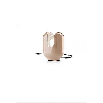 Lumetto Vintage Decò Batucada Ceramica Grigio Sabbia 1 Luce E27