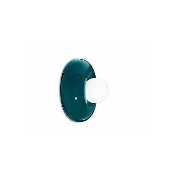 Applique Vintage Decò Bumbum Ceramica Verde Petrolio 1 Luce G9