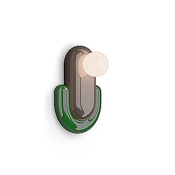 Applique Deco Eclair Ceramica Moka Verde Bali 1 Luce G9
