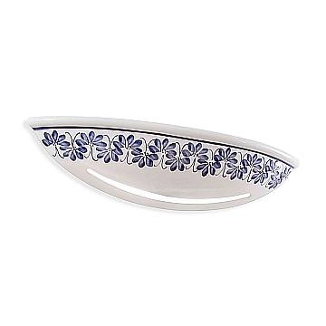 Applique Classica Trieste Bianco Decorato Filo Marrone 1 Luce R7S