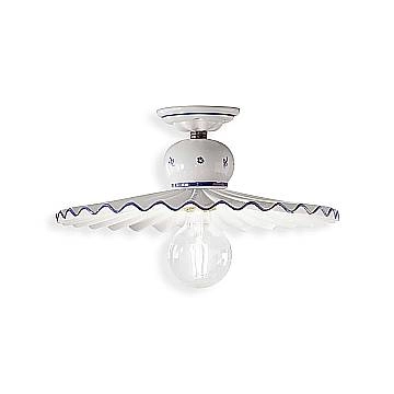 Plafoniera Classica Roma Metallo E Ceramica Nero Sfumato Rame 41Cm 1 Luce E27