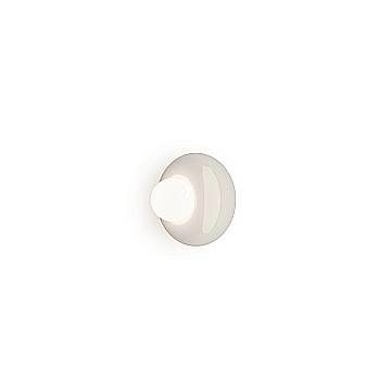 Applique Plafone Vintage Bumbum Ceramica Crema Vetro Opalino 1 Luce G9 D13,5Cm