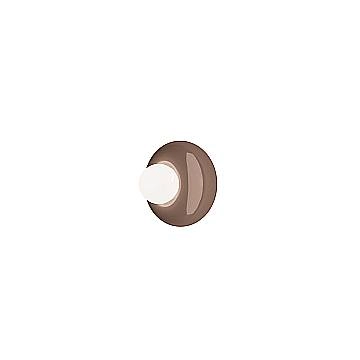 Applique Plafone Vintage Bumbum Ceramica Moka Vetro Opalino 1 Luce G9 D13,5Cm