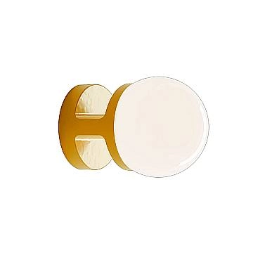 Applique Vintage Decò Habea Ceramica Gialla 1 Luce E27