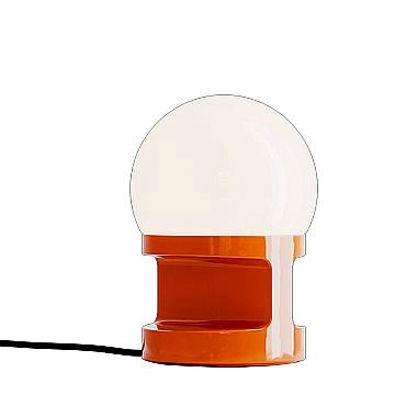 Lumetto Vintage Decò Habea Ceramica Arancio Volpe 1 Luce E27