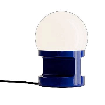 Lumetto Vintage Decò Habea Ceramica Blu Robot 1 Luce E27