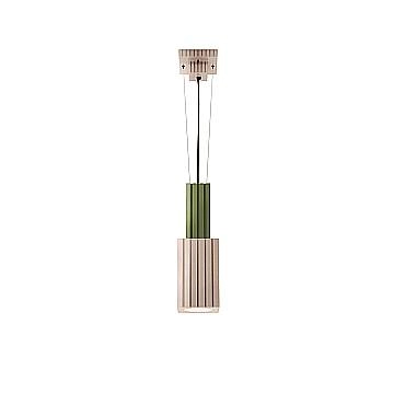 Sospensione Vintage Metra Ceramica Verde Salvia E Grigio Sabbia 1 Luce E27
