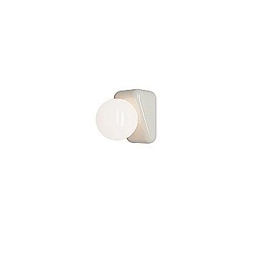 Applique Vintage Flip Ceramica Crema Vetro Opalino 1 Luce G9