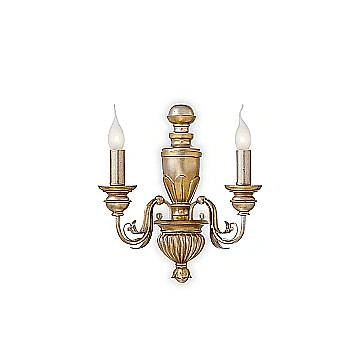Applique Classica Firenze Materie Plastiche Oro 2 Luci E14