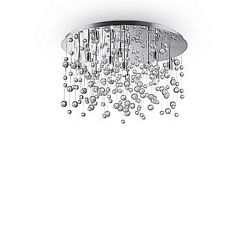 Plafoniera Contemporanea Neve Metallo Cromo 12 Luci G9 3W 3000K Luce Calda Plafoniera Contemporanea Neve Metallo Cromo 12 Luci G9 3W 3000K Luce Calda