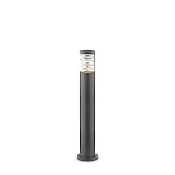 Piantana-Palo Da Esterno Moderna Tronco Alluminio Antracite 1 Luce E27 H80Cm