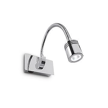 Applique Moderna Dynamo Metallo Cromo Flessibile Led 3W 4000K Applique Moderna Dynamo Metallo Cromo Flessibile Led 3W 4000K