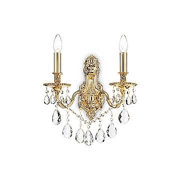 Applique Classica Gioconda Metallo-Cristallo Oro 2 Luci E14