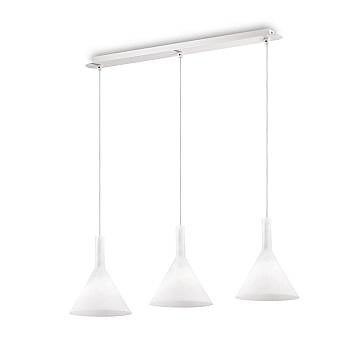 Sospensione Moderna Cocktail Vetro Bianco 3 Luci E14 Sospensione Moderna Cocktail Vetro Bianco 3 Luci E14