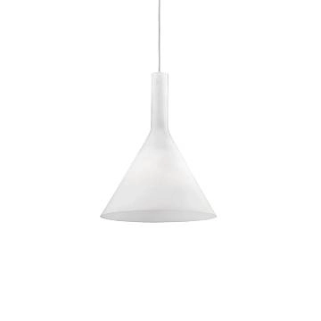 Sospensione Moderna Cocktail Vetro Bianco 1 Luce E14