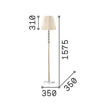 Piantana Classica Queen Metallo Oro 1 Luce E27 077765