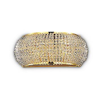 Applique Contemporanea Pasha' Metallo-Cristallo Oro 3 Luci G9 3W 3000K