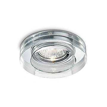Faretto Incasso Moderno Blues Alluminio Trasp. 1 Luce Gu10 5W 3000K Luce Calda