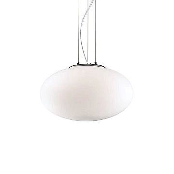 Sospensione Moderna Candy Vetro Bianco 1 Luce E27 D40Cm