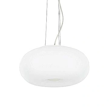 Lampada a Sospensione Ulisse Vetro Bianco 3 Luci E27 D42Cm