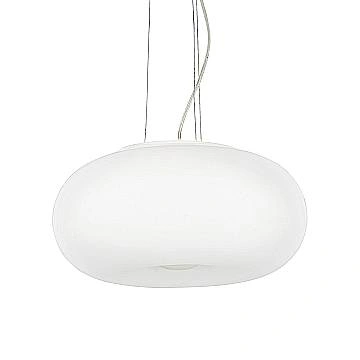 Lampada a Sospensione Ulisse Vetro Bianco 3 Luci E27 D52Cm
