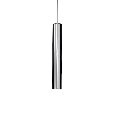 Sospensione Moderna Look Metallo Cromo 1 Luce Gu10 7W 3000K Luce Calda