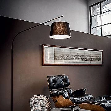 Piantana Industrial-Minimal Daddy Metallo Nero 1 Luce E27 110363