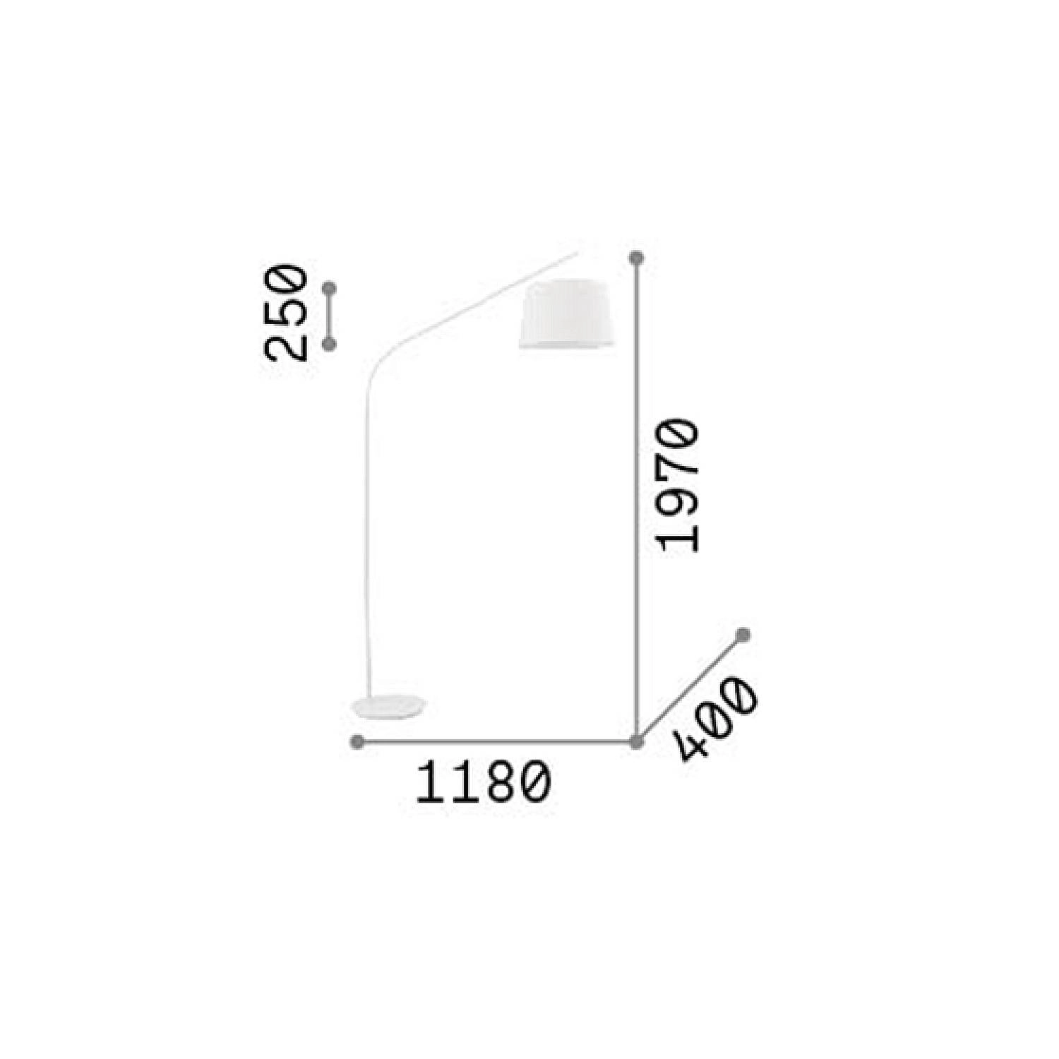 Piantana Industrial-Minimal Daddy Metallo Nero 1 Luce E27 110363