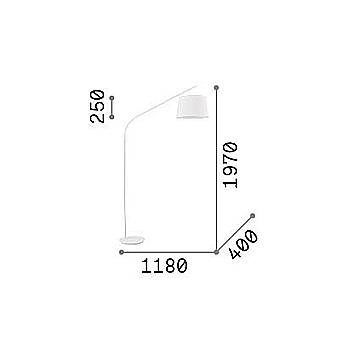 Piantana Industrial-Minimal Daddy Metallo Nero 1 Luce E27 110363