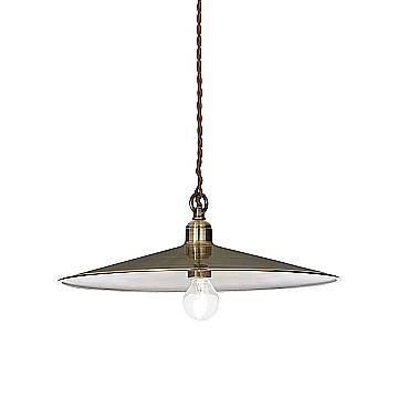 Sospensione Rustica-Country Cantina Metallo Ottone Brunito 1 Luce E27