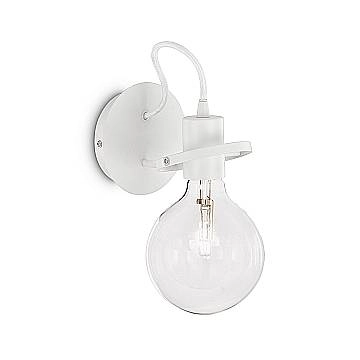 Applique Moderna Radio Metallo Bianco 1 Luce E27 8W 3000K Luce Calda Applique Moderna Radio Metallo Bianco 1 Luce E27 8W 3000K Luce Calda