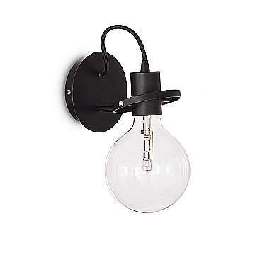 Applique Moderna Radio Metallo Nero 1 Luce E27 8W 3000K Luce Calda Applique Moderna Radio Metallo Nero 1 Luce E27 8W 3000K Luce Calda