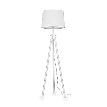 Piantana Industrial-Minimal York Legno Bianco 1 Luce E27 Piantana Industrial-Minimal York Legno Bianco 1 Luce E27