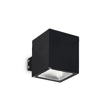 Applique Moderna Snif Square Alluminio Nero 1 Luce G9 3W 3000K Luce Calda