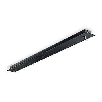 Rosone Lineare All In Metallo Nero 3 Luci