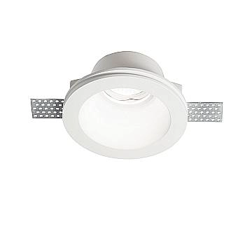 Faretto Incasso Moderno Samba Gesso Bianco 1 Luce Gu10 D90Cm