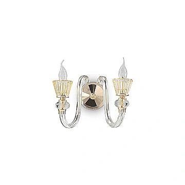 Applique Classica Strauss Vetro Oro 2 Luci E14