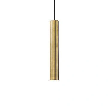 Sospensione Moderna Look Metallo Ottone Brunito 1 Luce 7W 3000K Luce Calda D6Cm