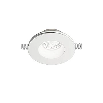 Faretto Incasso Moderno Samba Gesso Bianco 1 Luce Gu10 D74Cm
