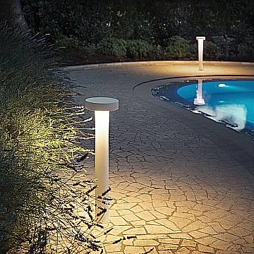 Piantana Moderna Tesla Alluminio Bianco 4 Luci G9 H80Cm