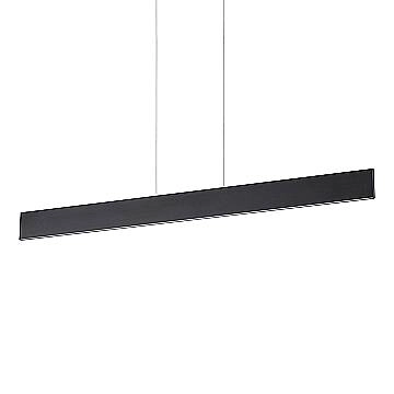 Sospensione Industrial-Minimal Desk Metallo Nero Led 32W 3000K Luce Calda