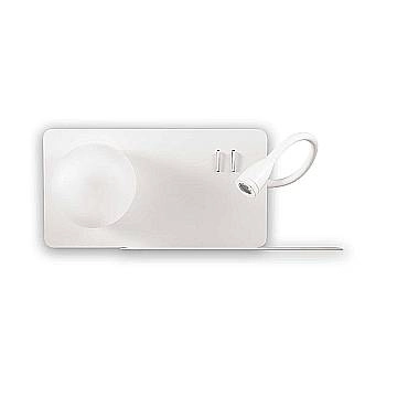 Applique Moderna Book-2 Metallo Bianco 2 Luci 3W 3000K Luce Calda