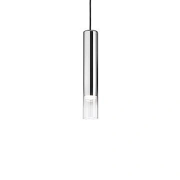 Sospensione Moderna Look Vetro Trasparente 1 Luce Gu10 7W 3000K Luce Calda