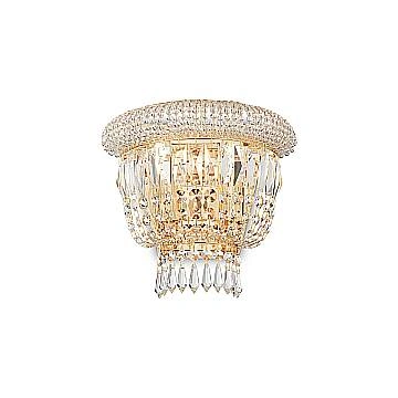 Applique Classica Dubai Metallo-Cristallo Ottone 2 Luci E14