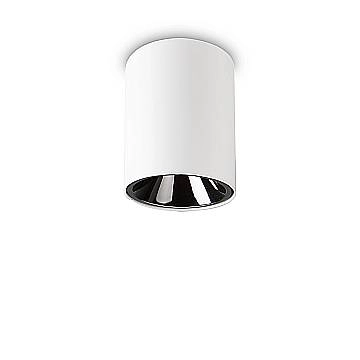 Plafoniera Moderna Nitro Round Alluminio Bianco Led 10W 3000K Luce Calda