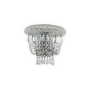 Applique Classica Dubai Metallo-Cristallo Cromo 2 Luci E14