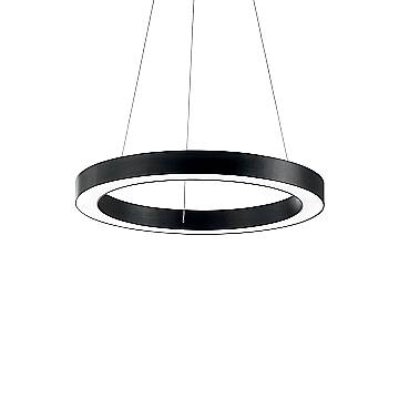 Sospensione Moderna Oracle Alluminio-Plastiche Nero Led 28W 3000K D50Cm
